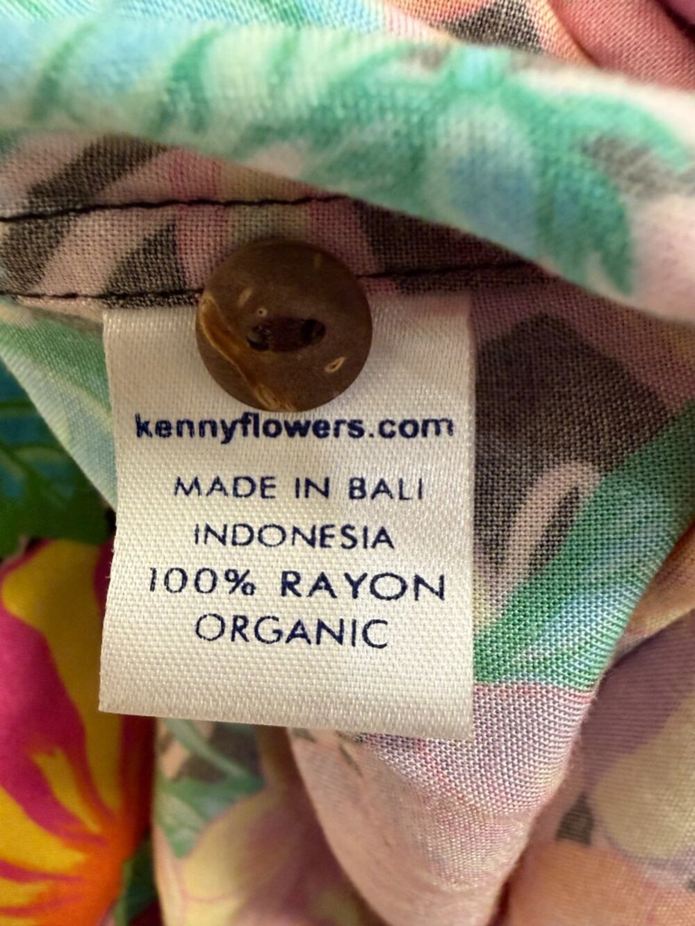 Kenny Flowers Limited Edition Organic Rayon Bali Shirt L - Picture 6 of 7